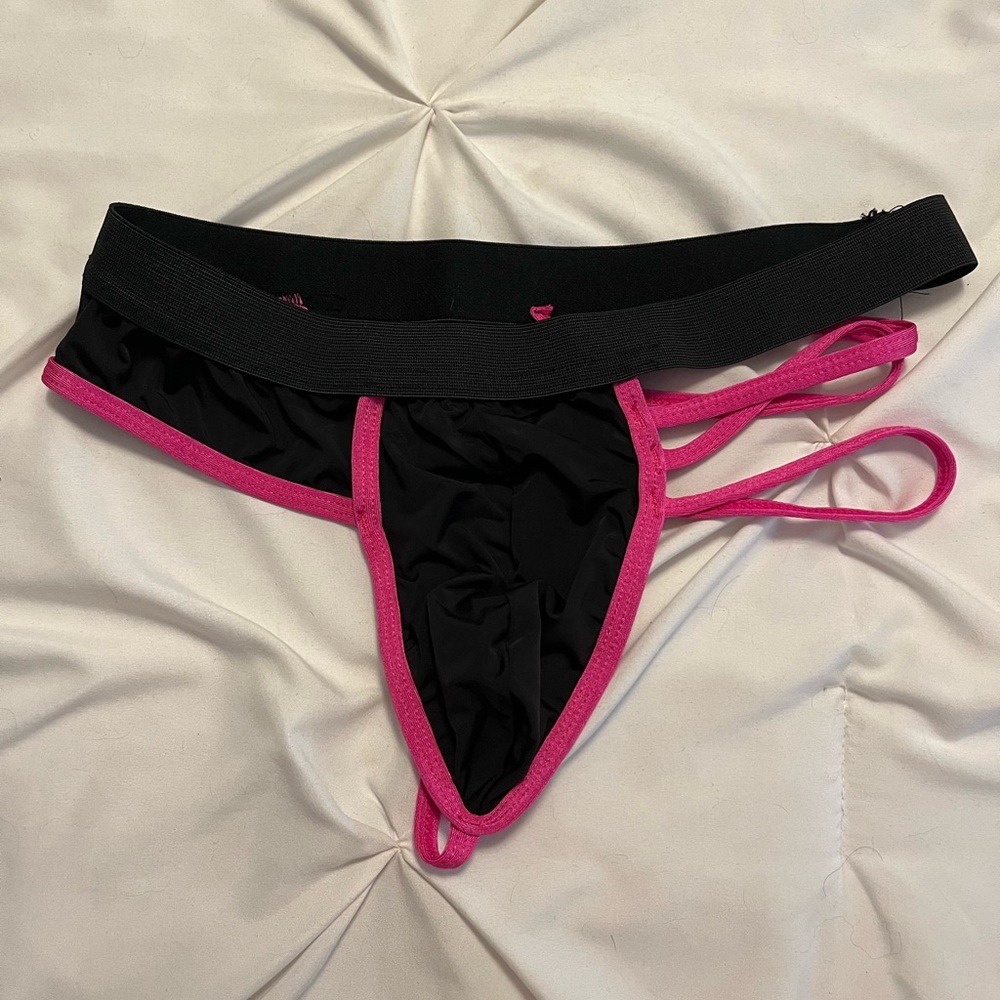 Black and Pink mens thong